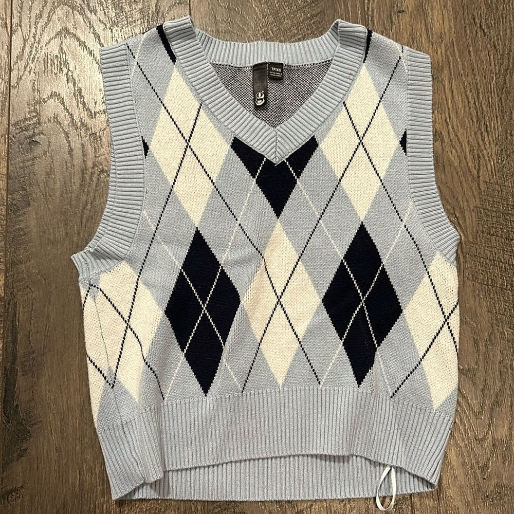garage argyle sweater vest ♡